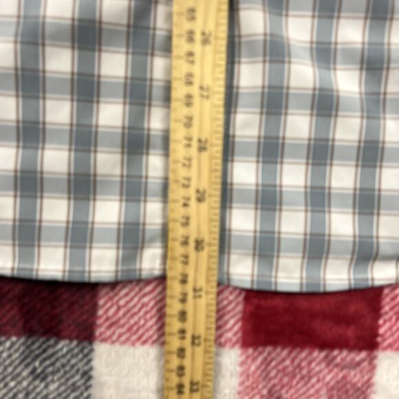 Mizzen Main Shirt Mens M Gray Check Leeward Classic No Tuck Button Prep Stretch - Picture 6 of 9